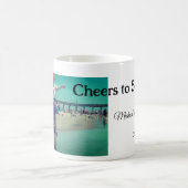 50周年に対する歓呼の追加の名前の写真日付 コーヒーマグカップ (中央)