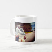 50周年に対する歓呼の追加の名前の写真日付 コーヒーマグカップ (正面左)