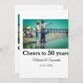 50周年に対する歓呼の追加の名前の写真日付 シーズンカード (正面/裏面)