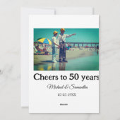 50周年に対する歓呼の追加の名前の写真日付 シーズンカード (裏面)