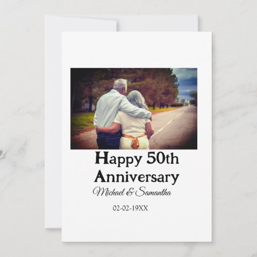 50周年に対する歓呼の追加の名前の写真日付 シーズンカード (正面)