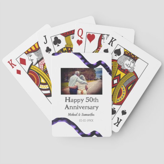 50周年に対する歓呼の追加の名前の写真日付 トランプ (裏面)