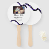 50周年に対する歓呼の追加の名前の写真日付 ハンドファン (正面&裏面)