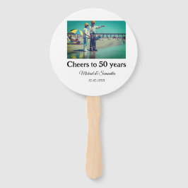 50周年に対する歓呼の追加の名前の写真日付 ハンドファン