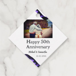 50周年に対する歓呼の追加の名前の写真日付 フェイバータグ