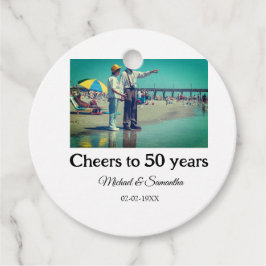 50周年に対する歓呼の追加の名前の写真日付 フェイバータグ