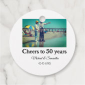 50周年に対する歓呼の追加の名前の写真日付 フェイバータグ (裏面)