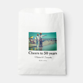 50周年に対する歓呼の追加の名前の写真日付 フェイバーバッグ