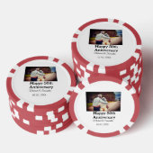 50周年に対する歓呼の追加の名前の写真日付 ポーカーチップ (積み重ね)