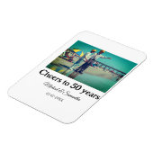 50周年に対する歓呼の追加の名前の写真日付 マグネット (左側)