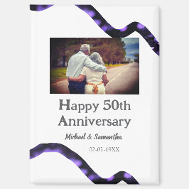 50周年に対する歓呼の追加の名前の写真日付 マグネット