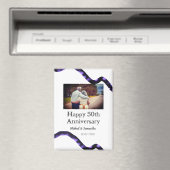 50周年に対する歓呼の追加の名前の写真日付 マグネット (インサイチュ (食洗機))