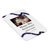 50周年に対する歓呼の追加の名前の写真日付 マグネット (右側)