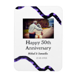 50周年に対する歓呼の追加の名前の写真日付 マグネット
