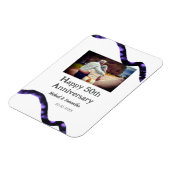 50周年に対する歓呼の追加の名前の写真日付 マグネット (左側)