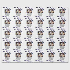 50周年に対する歓呼の追加の名前の写真日付 ラッピングペーパー