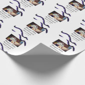 50周年に対する歓呼の追加の名前の写真日付 ラッピングペーパー (角)