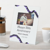 50周年に対する歓呼の追加の名前の写真日付 台座サイン (インサイチュ)