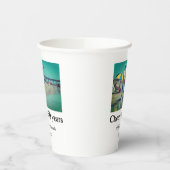 50周年に対する歓呼の追加の名前の写真日付 紙コップ (左)