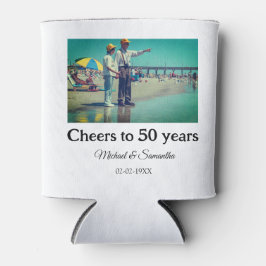 50周年に対する歓呼の追加の名前の写真日付 缶クーラー
