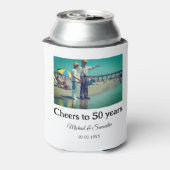 50周年に対する歓呼の追加の名前の写真日付 缶クーラー (缶裏面)