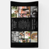 50周年の写真結婚コラージュ編集可能 横断幕 (縦)