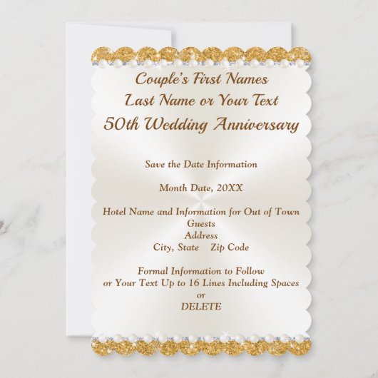 50周年の日付を保存する、写真パーソナライズされた (裏面)