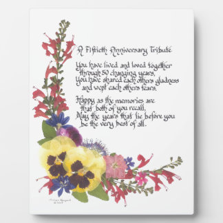 50周年の献上品 フォトプラーク