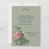 50周年の結婚みすぼらしいシックな招待 招待状 (裏面)