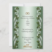 50周年の誓いを更新アイリッシュシャームロック 招待状 (裏面)