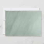 50周年の誕生日が灰色でジェイドと金ゴールドフレーム 招待状 (裏面)