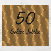 50周年は金ゴールド スパークリングワインラベル (シングルラベル)