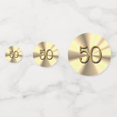 50周年または50年の勤続 コンフェッティ (裏面)