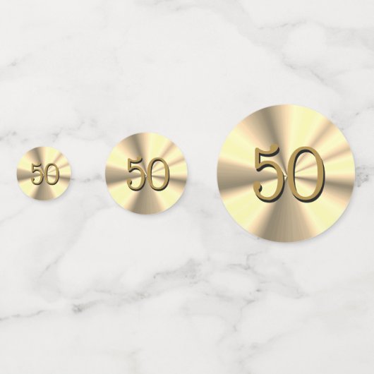 50周年または50年の勤続 コンフェッティ (裏面)