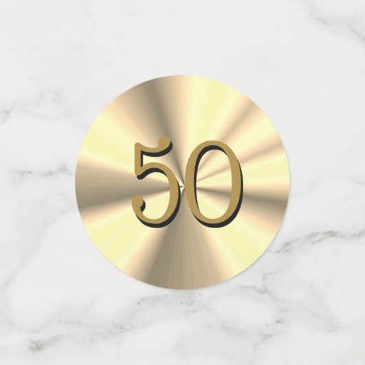 50周年または50年の勤続 コンフェッティ (スモール正面)