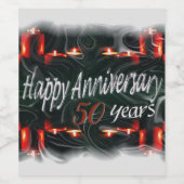 50周年をカスタマイズ迎える ワインラベル (シングルラベル)