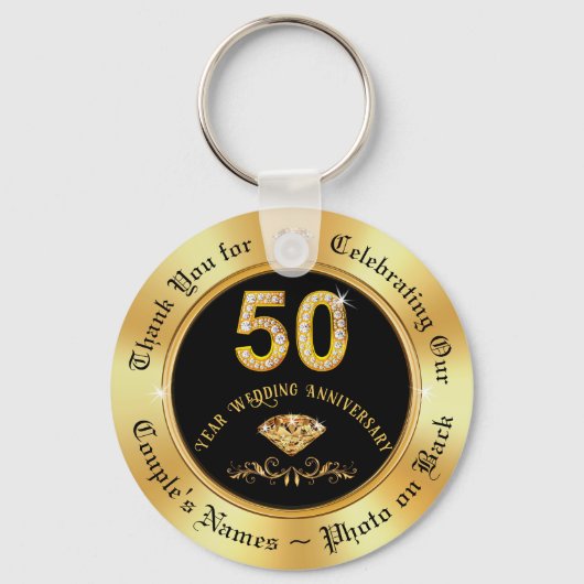 50周年を記念したパーティ結婚ーの優遇、格安 キーホルダー (正面)