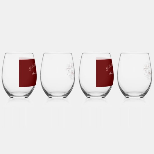 50周年を記念して栄えた – ブルゴーニュと白 ステムなしワイングラス (右)