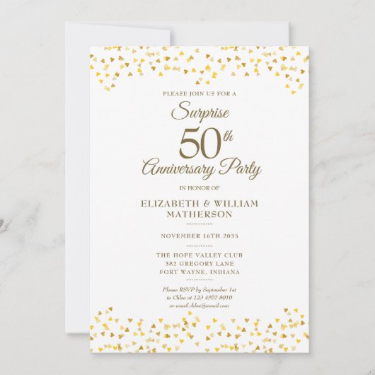 50周年を迎えた全てのサプライズパーティー結婚が一斉に登場 招待状 (正面)