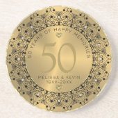 50周年を迎えた黒結婚曼荼羅 コースター (正面)