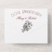 50周年を迎えた –  オールインワン招待状 (裏面)