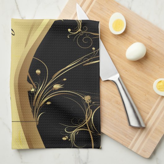 50周年を迎える宗教結婚をパーソナライズ キッチンタオル (四つ折り)