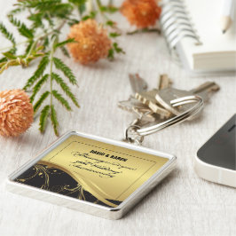 50周年を迎える宗教結婚をパーソナライズ キーホルダー