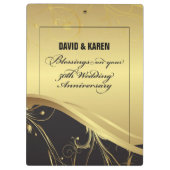 50周年を迎える宗教結婚をパーソナライズ クリップボード (裏面)