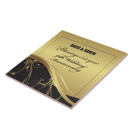 50周年を迎える宗教結婚をパーソナライズ タイル (側面)