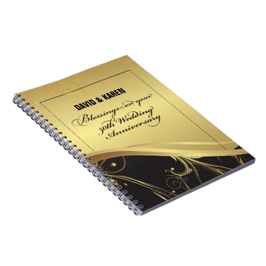 50周年を迎える宗教結婚をパーソナライズ ノートブック (右側)