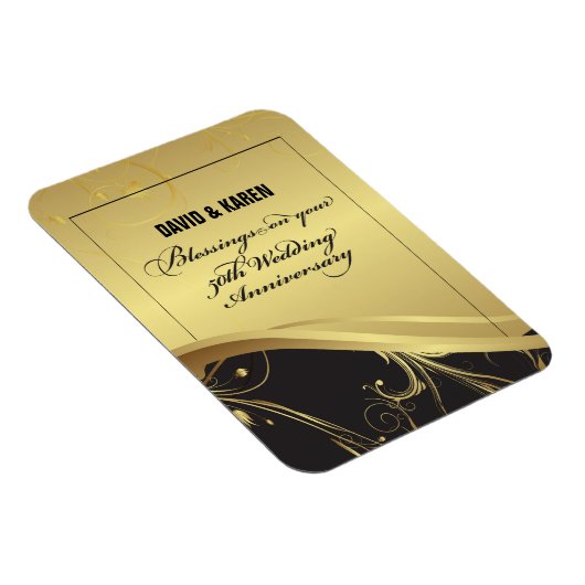 50周年を迎える宗教結婚をパーソナライズ マグネット (右側)