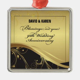 50周年を迎える宗教結婚をパーソナライズ メタルオーナメント