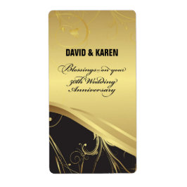 50周年を迎える宗教結婚をパーソナライズ ラベル