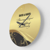 50周年を迎える宗教結婚をパーソナライズ ラージ壁時計 (傾斜)